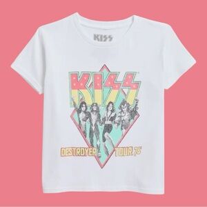 KISS Officially Licensed Kids/Girls Graphic Short Sleeve T-Shirt/Tee | NEW/NWT!!